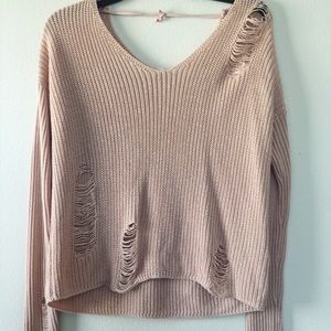 ★Garage: Pink Ripped Sweater★